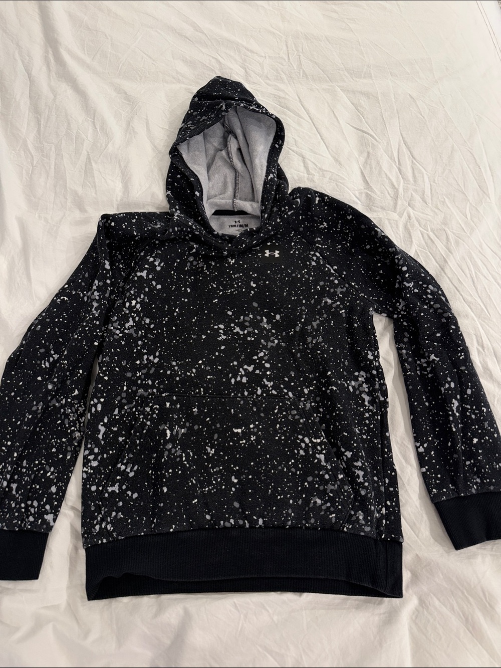 Under Armour Boys Black Splatter Fleece Hoodie